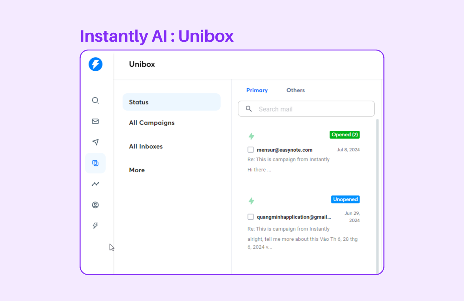 Instantly AI FAQ Unibox Managing Email Inbox