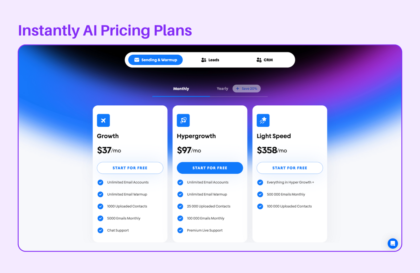 Instantly AI FAQ Pricing Plans